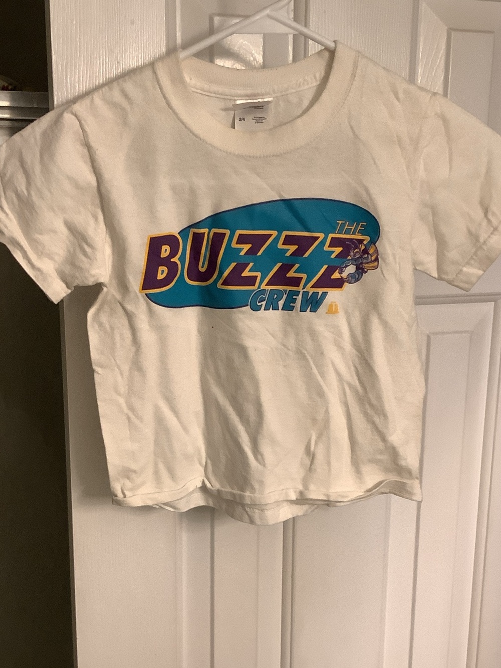 The Buzz Crew White Graphic Kids Tee